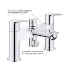 Grohe Start Edge Bath Shower Mixer 8 Grohe Start Edge Bath Shower Mixer -Home And Bathroom Supplies Store 25236001 d1