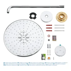 Grohe Rainshower SmartConnect 310 Shower Head & Arm With Wireless Remote -Home And Bathroom Supplies Store 26640000 d2n