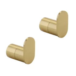 Home And Bathroom Supplies Store 20 2 X Arezzo Brushed Brass Robe Hooks