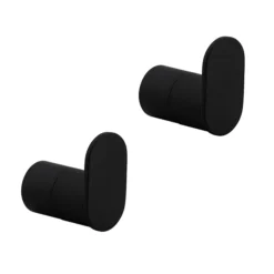 Home And Bathroom Supplies Store 25 2 X Arezzo Matt Black Robe Hooks