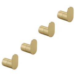 Home And Bathroom Supplies Store 28 4 X Arezzo Brushed Brass Robe Hooks