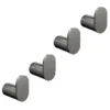 4 X Arezzo Gunmetal Grey Robe/Towel Hooks 2 4 X Arezzo Gunmetal Grey Robe/Towel Hooks -Home And Bathroom Supplies Store 4xazgmrhk d1