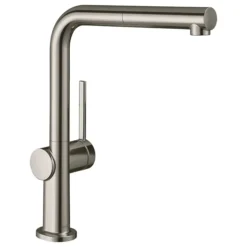 Hansgrohe Talis M54 270 Single Lever Kitchen Mixer With Pull Out Spray - Stainless Steel -Home And Bathroom Supplies Store 72808800 l