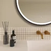 Arezzo Matt Black 800mm Round LED Illuminated Anti-Fog Bathroom Mirror -Home And Bathroom Supplies Store arzim10mb d3