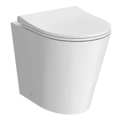 Arezzo Back To Wall Toilet (incl. Slim Seat With Matt Black Hinges) 12 Arezzo Back To Wall Toilet (incl. Slim Seat With Matt Black Hinges) -Home And Bathroom Supplies Store az009slmb detail01
