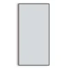 Arezzo Matt Black Square Edge Framed Bathroom Mirror - 1400 X 500mm