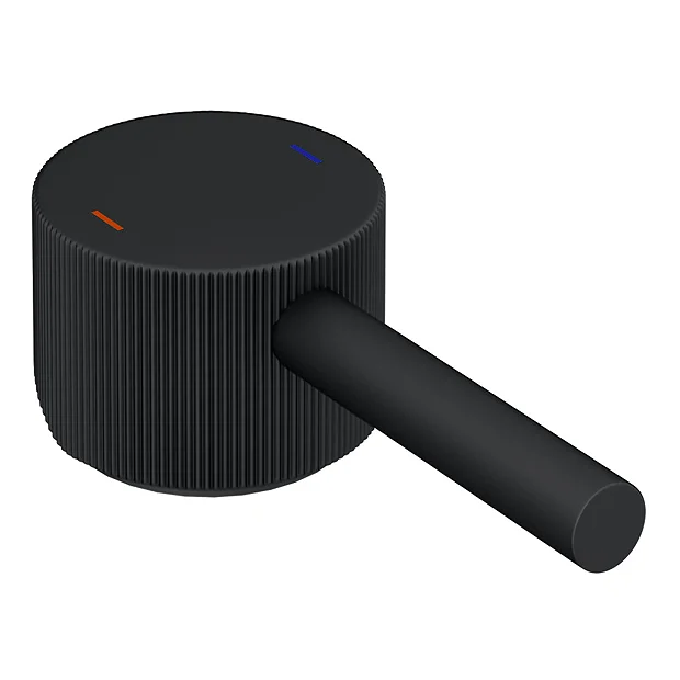 Arezzo Fluted Round Matt Black High Rise Mono Basin Mixer Tap 8 Arezzo Fluted Round Matt Black High Rise Mono Basin Mixer Tap - Image 6