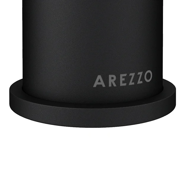 Arezzo Fluted Round Matt Black High Rise Mono Basin Mixer Tap 3 Arezzo Fluted Round Matt Black High Rise Mono Basin Mixer Tap