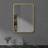 Arezzo Brushed Brass 700 X 500 Rectangular Mirror 2 Arezzo Brushed Brass 700 X 500 Rectangular Mirror -Home And Bathroom Supplies Store az57cvbb d2