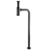 Arezzo Round Modern Matt Black Basin Bottle Trap + Tube To Floor Pipe Set -Home And Bathroom Supplies Store az604mb l