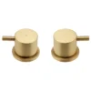 Arezzo Brushed Brass 3/4" Deck Bath Side Valves (Pair) -Home And Bathroom Supplies Store azbbsdv d2