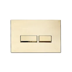 Arezzo Compact Top/Front Flush Toilet Frame With Brushed Brass Flush - Square Buttons -Home And Bathroom Supplies Store azcfsbb detail02