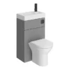 Arezzo Matt Grey Combined 2-In-1 Wash Basin & Toilet (500mm Wide X 300mm) Incl. Black Flush 2 Arezzo Matt Grey Combined 2-In-1 Wash Basin & Toilet (500mm Wide X 300mm) Incl. Black Flush -Home And Bathroom Supplies Store azcombwcg d7