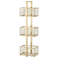 Arezzo 3-Tier Freestanding Shower Caddy Brushed Brass