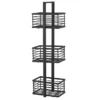 Arezzo 3-Tier Freestanding Shower Caddy Matt Black -Home And Bathroom Supplies Store azfscmb