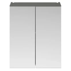 Arezzo 600 Matt Grey 2-Door Mirror Cabinet -Home And Bathroom Supplies Store azg62mc d1