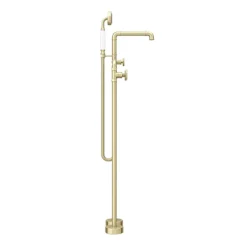 Arezzo Brushed Brass Industrial Style Freestanding Bath Shower Mixer Tap 11 Arezzo Brushed Brass Industrial Style Freestanding Bath Shower Mixer Tap -Home And Bathroom Supplies Store azisbb05 n d3
