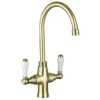 Arezzo Dual-Lever Traditional Kitchen Tap Brushed Brass 2 Arezzo Dual-Lever Traditional Kitchen Tap Brushed Brass -Home And Bathroom Supplies Store azkt01bb l