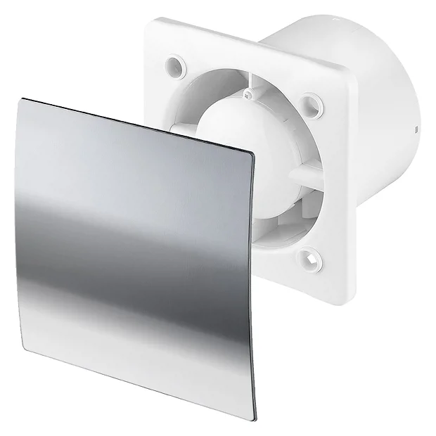 Arezzo 100mm Silent Extractor Fan - Pull Cord Switch - Chrome 3 Arezzo 100mm Silent Extractor Fan - Pull Cord Switch - Chrome - Image 2