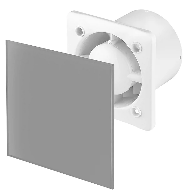 Arezzo 100mm Silent Extractor Fan - Standard - Matt Grey 4 Arezzo 100mm Silent Extractor Fan - Standard - Matt Grey - Image 2