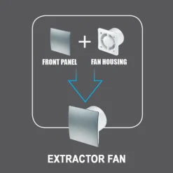 Arezzo 100mm Silent Extractor Fan - Standard - Matt Grey