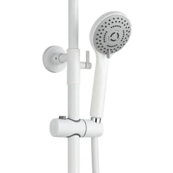 Arezzo Round Thermostatic Shower - Matt White 10 Arezzo Round Thermostatic Shower - Matt White -Home And Bathroom Supplies Store azmwrd3 d2