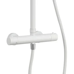 Arezzo Round Thermostatic Shower - Matt White 11 Arezzo Round Thermostatic Shower - Matt White -Home And Bathroom Supplies Store azmwrd3 d3