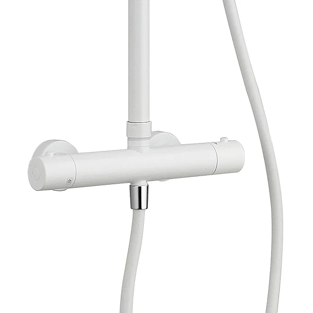 Arezzo Round Thermostatic Shower - Matt White 7 Arezzo Round Thermostatic Shower - Matt White - Image 5