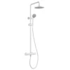 Arezzo Round Thermostatic Shower - Matt White -Home And Bathroom Supplies Store azmwrd3 detail04