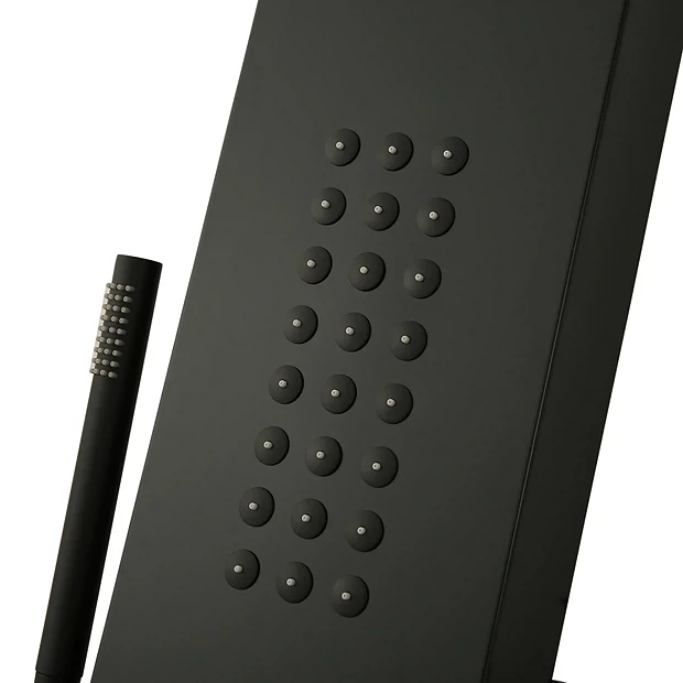 Arezzo Shower Tower Panel - Matt Black (Thermostatic) 8 Arezzo Shower Tower Panel - Matt Black (Thermostatic) - Image 6