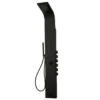 Arezzo Shower Tower Panel - Matt Black (Thermostatic) -Home And Bathroom Supplies Store azstp5mb d6