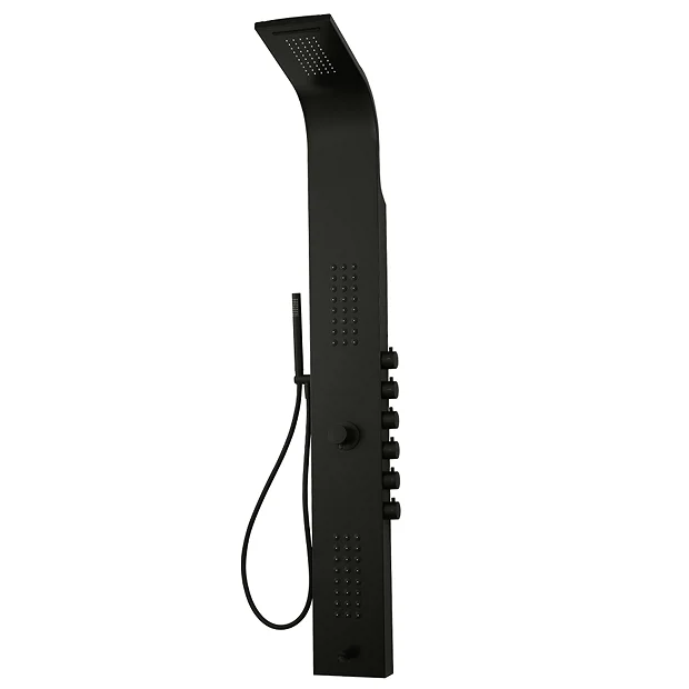 Arezzo Shower Tower Panel - Matt Black (Thermostatic) 3 Arezzo Shower Tower Panel - Matt Black (Thermostatic)