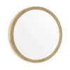 EcoDelux 800mm Bamboo Frame Round Mirror -Home And Bathroom Supplies Store bmb60mir l
