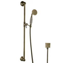 Chatsworth 1928 Antique Brass Traditional Shower W. Concealed Valve, 8" Head + Slide Rail Kit -Home And Bathroom Supplies Store ch63vabpk2 d4