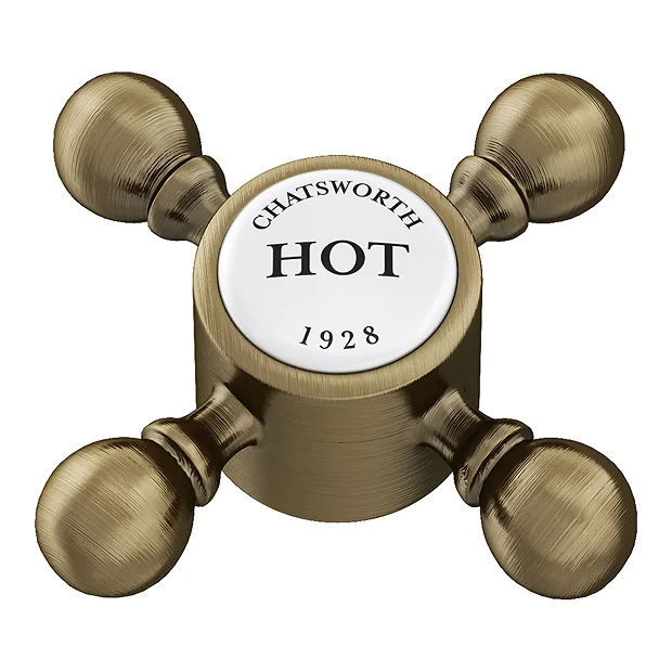 Chatsworth 1928 Antique Brass Traditional Crosshead Mono Basin Mixer Tap 3 Chatsworth 1928 Antique Brass Traditional Crosshead Mono Basin Mixer Tap