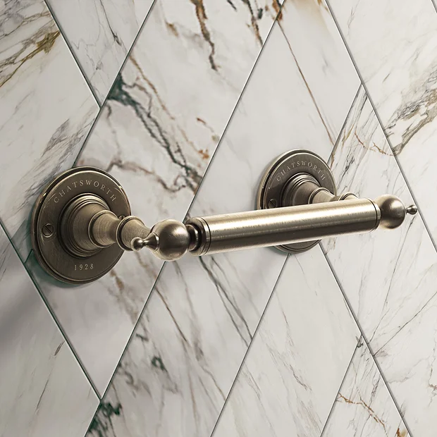 Chatsworth 1928 Antique Brass Traditional Toilet Roll Holder 4 Chatsworth 1928 Antique Brass Traditional Toilet Roll Holder - Image 2