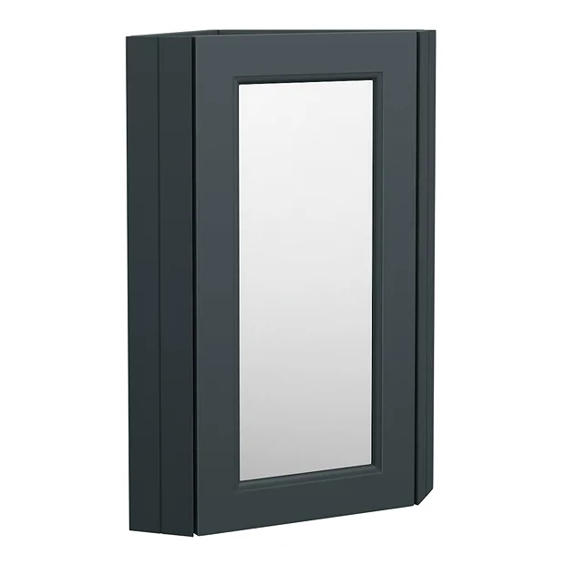 Chatsworth Corner Mirror Cabinet Graphite 3 Chatsworth Corner Mirror Cabinet Graphite