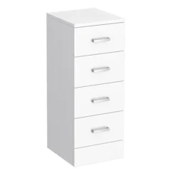 Cove 300x330mm White 4 Drawer Unit