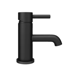 Arezzo Round Matt Black Basin Mono Mixer Tap -Home And Bathroom Supplies Store cru20blkdetail1