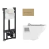 Crosswater MPRO Brushed Brass / Kai Toilet + Concealed WC Cistern With Wall Hung Frame -Home And Bathroom Supplies Store crwcbn02 d5