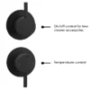 Arezzo Matt Black Concealed Individual Diverter + Thermostatic Control Shower Valve 2 Arezzo Matt Black Concealed Individual Diverter + Thermostatic Control Shower Valve -Home And Bathroom Supplies Store egaz39abnd3