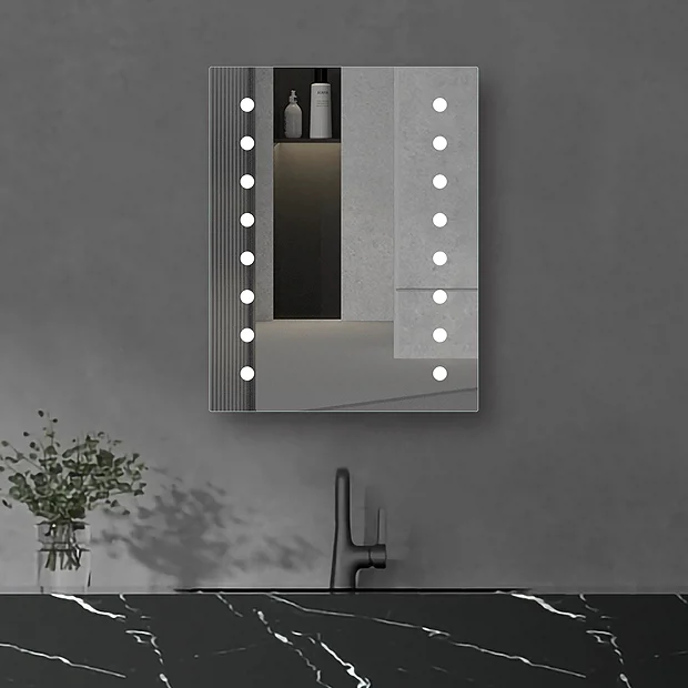 Brooklyn Dot 390 X 500mm Battery Operated Illuminated LED Mirror 4 Brooklyn Dot 390 X 500mm Battery Operated Illuminated LED Mirror - Image 2