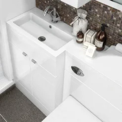 Hudson Reed 1005 X 360/260mm L-Shaped Full Depth Basin -Home And Bathroom Supplies Store hudsonreed1005mmlshapedfulldepthbasin d1