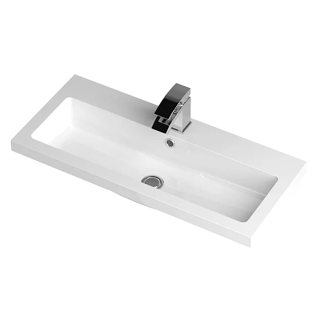 Hudson Reed 800 X 355mm Full Depth Polymarble Basin 1TH 3 Hudson Reed 800 X 355mm Full Depth Polymarble Basin 1TH