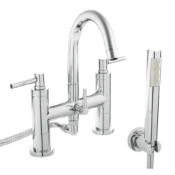 Hudson Reed - Tec Lever Bath Shower Mixer With Swivel Spout, Shower Kit & Wall Bracket