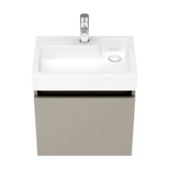 Milan Juno 500 X 360mm Stone Grey Wall Hung Vanity Unit -Home And Bathroom Supplies Store jn5sgnd1