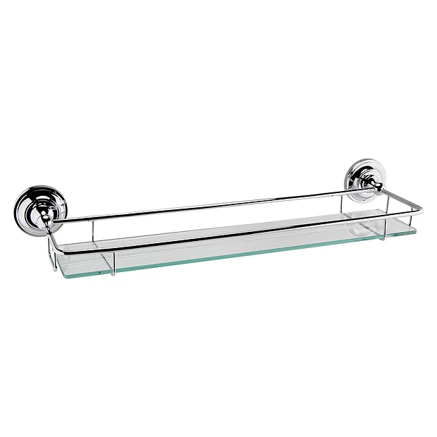 Chatsworth Traditional Chrome & Glass Bathroom Shelf 3 Chatsworth Traditional Chrome & Glass Bathroom Shelf