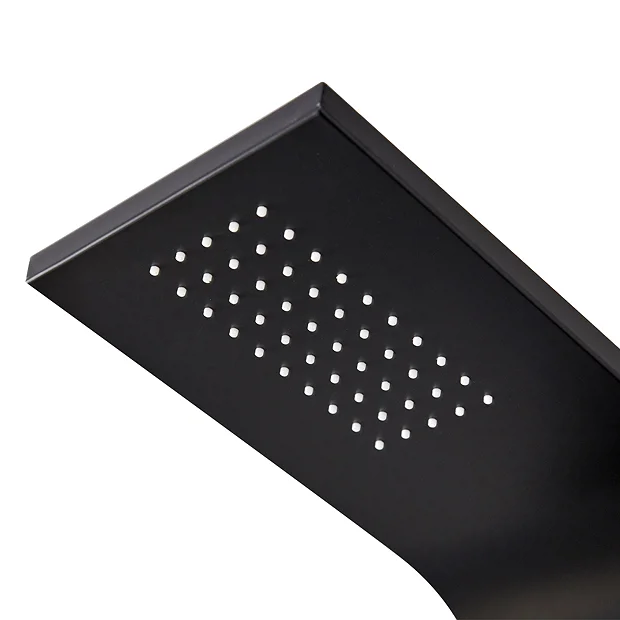 Milan Shower Tower Panel - Matt Black (Thermostatic) 6 Milan Shower Tower Panel - Matt Black (Thermostatic) - Image 4