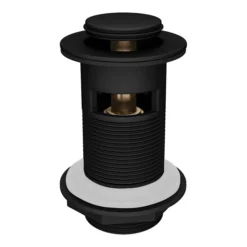 Arezzo Matt Black Small Cap Slotted Click Clack Basin Waste