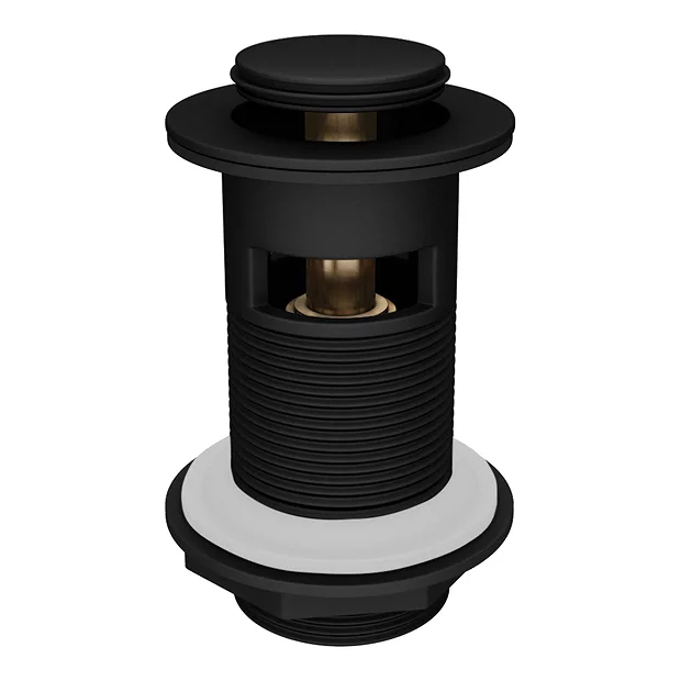 Arezzo Matt Black Small Cap Slotted Click Clack Basin Waste 3 Arezzo Matt Black Small Cap Slotted Click Clack Basin Waste
